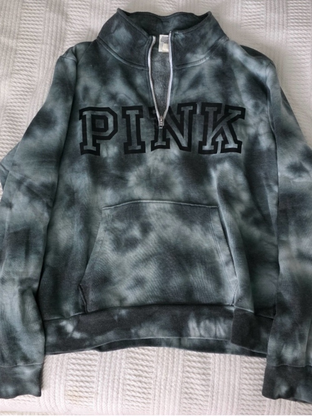 PINK Tie Dye ¼ Zip Sweatshirt XL